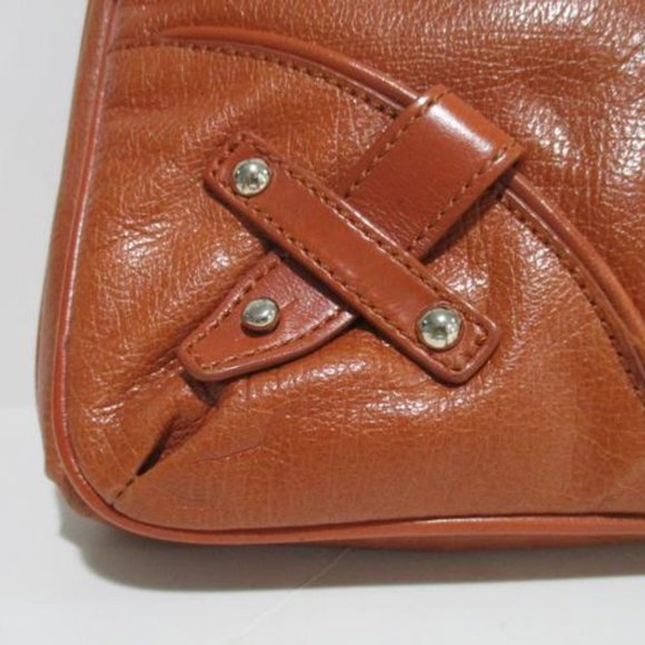 *Charles David Messenger Shoulder Rust Leather Bag - Picture 4 of 7